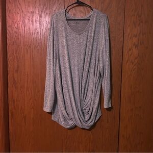 Gray Long Sleeve Top
